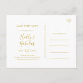 Einfache Weihnachten | Weiße Save the Date Postkar Einladungspostkarte (Rückseite)