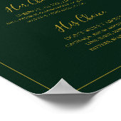 Einfache Weihnachten | Zeichen für grüne Unterschr Poster (Ecke)