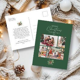 Einfache Weihnachts-Aquarellfolie Feiertagspostkarte