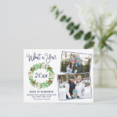 Einfache Weihnachts-Begrüßung im Jahr Postkarte (Stehend Vorderseite)