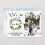 Einfache Weihnachts-Begrüßung im Jahr Postkarte (Vorne/Hinten)