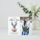 Einfache Weihnachts-Begrüßung im Jahr Postkarte (Stehend Vorderseite)