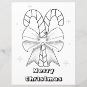 Einfache Weihnachts-Farbseite für Kinder (Vorderseite)