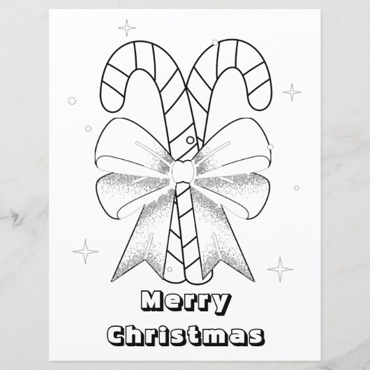 Einfache Weihnachts-Farbseite für Kinder (Vorderseite)