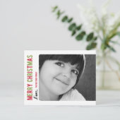 Einfache Weihnachts-/Feiertagskarte Feiertagspostkarte (Stehend Vorderseite)