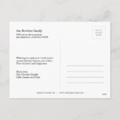 Einfache Weihnachts-/Feiertagskarte Feiertagspostkarte (Rückseite)