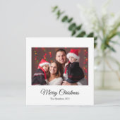 Einfache Weihnachts-Foto Gruß Weihnachtskarte Feiertagskarte (Stehend Vorderseite)