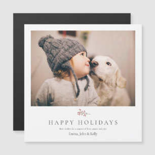 Einfache Weihnachts-Foto Magnet-Karte Magnetkarte
