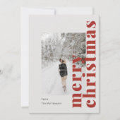 Einfache Weihnachts-Foto-Weihnachtskarte Feiertagskarte (Vorderseite)