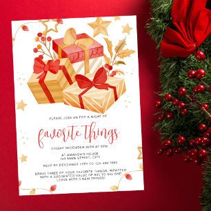 Einfache Weihnachts-Geschenkboxen Lieblings-Dinge- Einladung