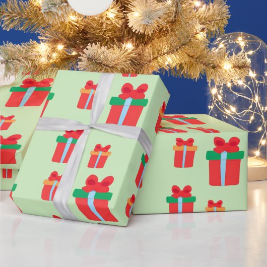 Einfache Weihnachts Geschenke Box Muster Geschenkpapier (Feiertage)