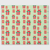 Einfache Weihnachts Geschenke Box Muster Geschenkpapier (Flach)