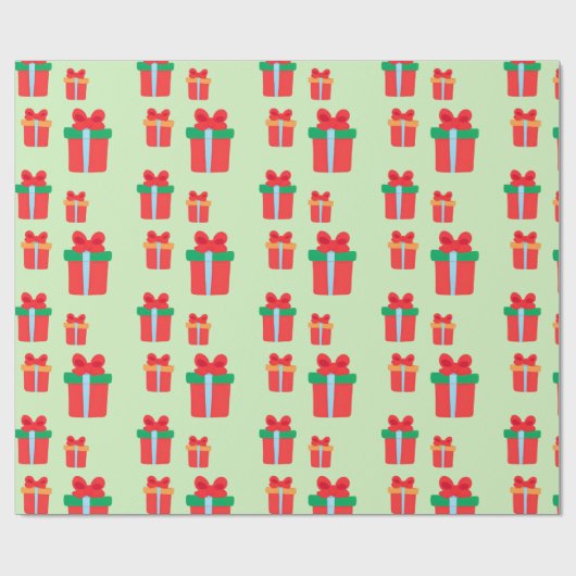 Einfache Weihnachts Geschenke Box Muster Geschenkpapier (Flach)