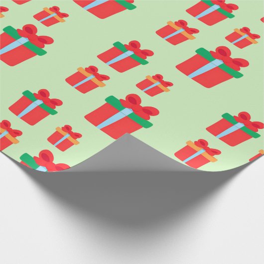 Einfache Weihnachts Geschenke Box Muster Geschenkpapier (Ecke)