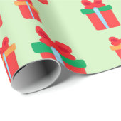 Einfache Weihnachts Geschenke Box Muster Geschenkpapier (Rolleneckpunkt)