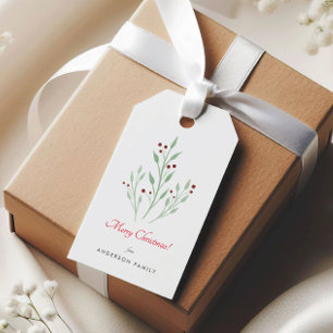 Einfache Weihnachts-Kirschen-Feiertags-Geschenkanh Geschenkanhänger