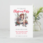 Einfache Weihnachts-Party Einladung (Stehend Vorderseite)