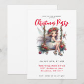 Einfache Weihnachts-Party Einladung (Vorne/Hinten)