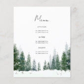 Einfache Weihnachts-Party-Einladungs-Menü (Rückseite)