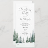 Einfache Weihnachts-Party-Einladungs-Menü Einladung (Vorne/Hinten)