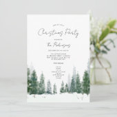 Einfache Weihnachts-Party-Einladungs-Menü Einladung (Stehend Vorderseite)
