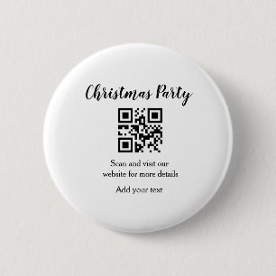 Einfache Weihnachts-Party-Website Strichcode QR Na Button