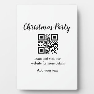 Einfache Weihnachts-Party-Website Strichcode QR Na Fotoplatte