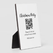Einfache Weihnachts-Party-Website Strichcode QR Na Fotoplatte (Seite)