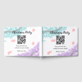 Einfache Weihnachts-Party-Website Strichcode QR Na Gästebuch (Voll)
