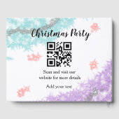 Einfache Weihnachts-Party-Website Strichcode QR Na Gästebuch (Rückseite)