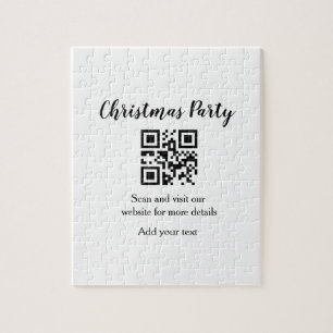 Einfache Weihnachts-Party-Website Strichcode QR Na Puzzle