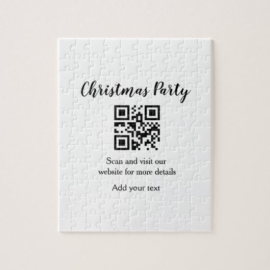 Einfache Weihnachts-Party-Website Strichcode QR Na Puzzle (Vertikal)