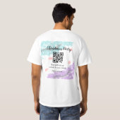 Einfache Weihnachts-Party-Website Strichcode QR Na T-Shirt (Schwarz voll)