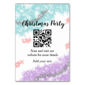 Einfache Weihnachts-Party-Website Strichcode QR Na Tischnummer (Rückseite)