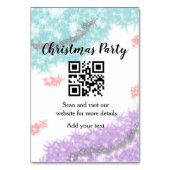 Einfache Weihnachts-Party-Website Strichcode QR Na Tischnummer (Vorderseite)