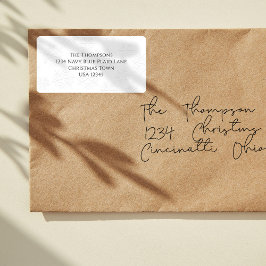 Einfache Weihnachts-Rücksendeadresse Adressaufkleber