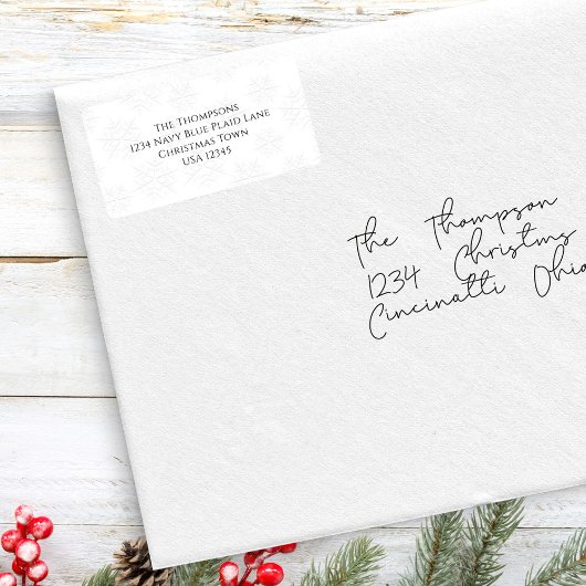 Einfache Weihnachts-Rücksendeadresse Adressaufkleber