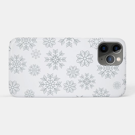 Einfache Weihnachts-Schneeflocken Muster iPhone X Case-Mate iPhone Hülle (Rückseite (Horizontal))