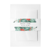 Einfache Weihnachts- und Berries-Winter-Hochzeit Einladungsbanderole (Vorderseite Beispiel)