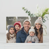 Einfache Weihnachts-Weihnachts-Weihnachtskarte für Dankeskarte (Stehend Vorderseite)