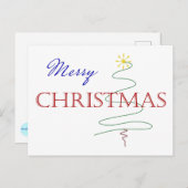 Einfache Weihnachts-Weihnachtskarte Feiertagspostkarte (Vorne/Hinten)