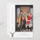 Einfache Weihnachts-Weihnachtskarte für Reinder | Feiertagskarte (Vorderseite)