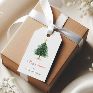 Einfache Weihnachtsbaum-Feiertags-Geschenkanhänger Geschenkanhänger