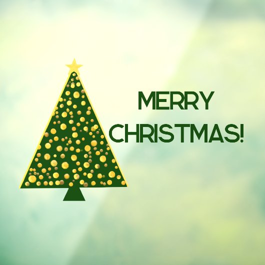 Einfache Weihnachtsbaum - fröhliche Weihnachten Fensteraufkleber (Blatt 3)