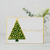 Einfache Weihnachtsbaum - fröhliche Weihnachten Folieneinladung (Stehend vorne)