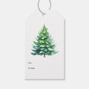 Einfache Weihnachtsbaum Geschenkanhänger
