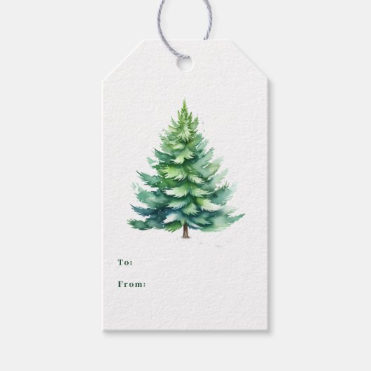 Einfache Weihnachtsbaum Geschenkanhänger (Vorderseite)