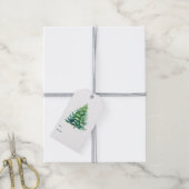 Einfache Weihnachtsbaum Geschenkanhänger (Mit Garn)