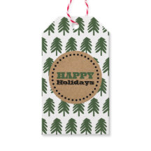 Einfache Weihnachtsbaum Happy Holidays Geschenk Ta