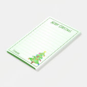 Einfache Weihnachtsbaum-Liste: Dein Name Post-it Klebezettel (angewinkelt)